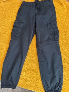 American Eagle Outfitters Black Cargo Jogger Pants
